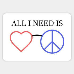 Love and Peace Sticker